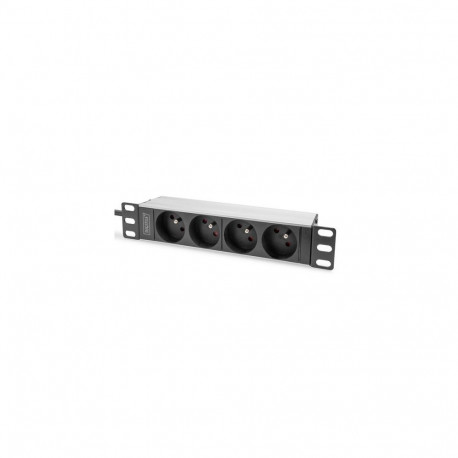 Digitus 10&quot; socket strip with aluminum profile, 4-way CEE 7/5 sockets