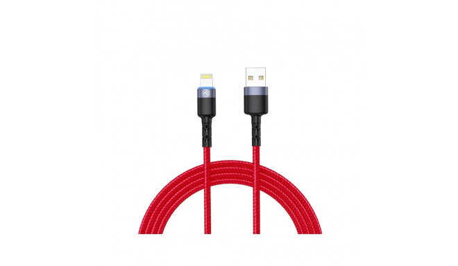 Tellur Data Cable USB to Lightning with LED Light 3A 1.2m Red