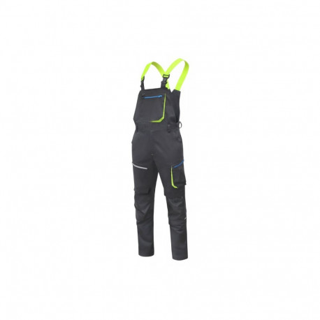 Hogert Protective Bib Trousers HT5K824-XL, 260 g/m², 58% cotton, 40% polyester, 2% elastane, EN ISO 