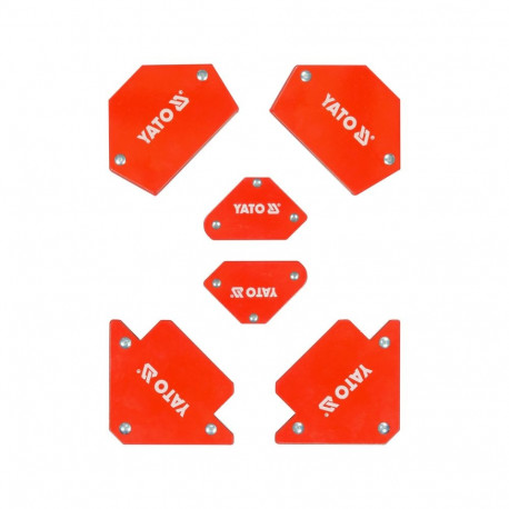 Yato YT-08679 Keevitusmagneti hoidikute komplekt, 6tk, 4.5/11.5kg, 30-135°, teras, ferriit