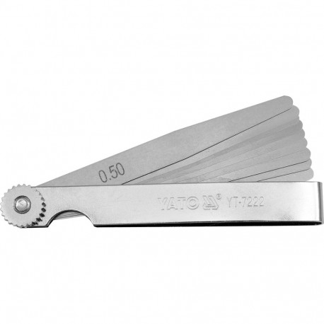 Yato Klapi Määramisseade YT-7222, 100mm, 10 lehte, 0.05mm, 0.06mm, 0.07mm, 0.08mm, 0.09mm, 0.10mm, 0