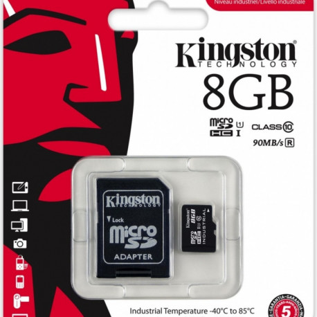 Memory card microSD 8GB CL10 UHS-I Industrial