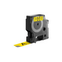 Label Tape - Dymo 45808 D1 Polyester Black on Yellow