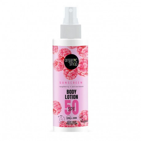Organic Shop kehalosjoon vaarika SPF50 150ml