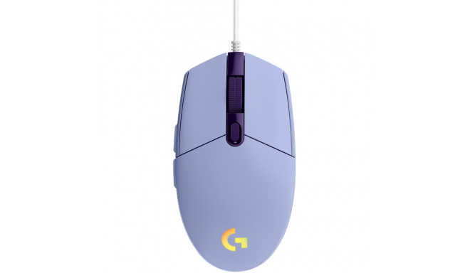 LOGITECH G102 LIGHTSYNC Corded Gaming Mouse - LILAC - USB - EER