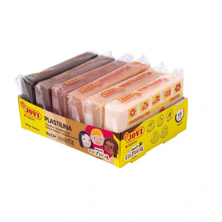 JOVI plastiliin 6 värvi, a' 50 g, nahatoonid