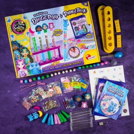 Zestaw kreatywny moon academy księżycowe długopisy i pamiętnik