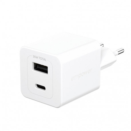 PanzerGlass empower 35W laadija USB-C + USB-A valge