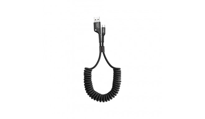 Cable Spring type USB2.0 A plug - USB C plug 1.0m 2A black BASEUS