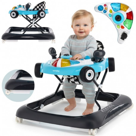 Käimistool võidusõiduauto, türkiissinine-must