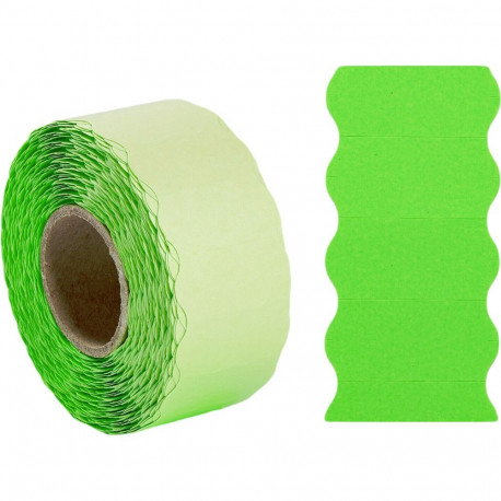 Sticker label for price gun 26x12mm green 1500 pcs in a roll