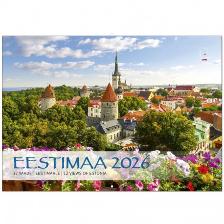 Seinakalender - Eestimaa  A4 (297x210mm), klamberköide 2026a.