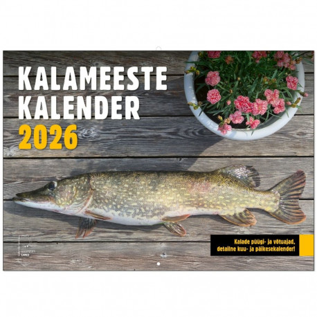 Seinakalender - Kalameeste kalender A4 (297x210mm) klamberköide 2026a.