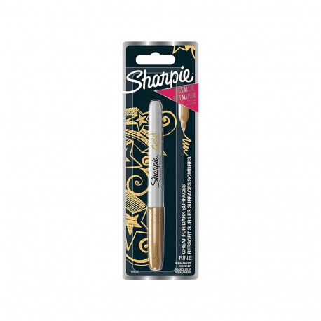 Marker permanent Sharpie Metallic GOLD, F 1,4mm, kuld