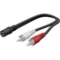 Goobay audio kaabli adapter, 3.5 mm emane RCA isane 0.2 m