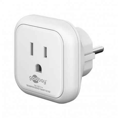 Goobay Travel Adapter USA/Japan to Europe, white