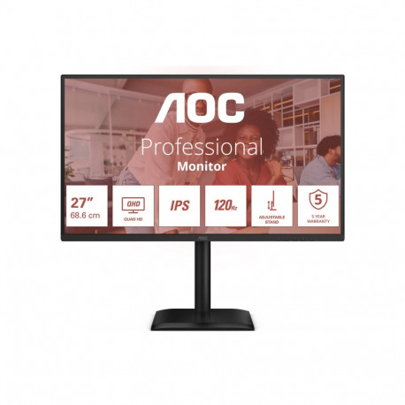 AOC | Q27E4U | 27 " | IPS | QHD | 16:9 | 120 Hz | 4 ms | 2560 x 1440 pixels | 350 cd/m² | HDMI ports