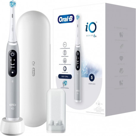 Oral-B iO6s laetav elektriline hambahari täiskasvanutele 2 harjapeaga 5 harjamisrežiimiga hall