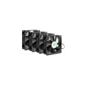 Inter-Tech 88887290 computer cooling system Computer case Fan 8 cm Black 4 pc(s)