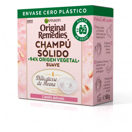 GARNIER ORIGINAL REMEDIES champú sólido suave calmante 60 gr