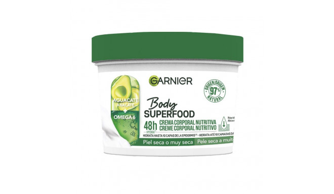 GARNIER BODY SUPERFOOD AGUACATE crema corporal nutritiva piel seca a muy seca 380 ml