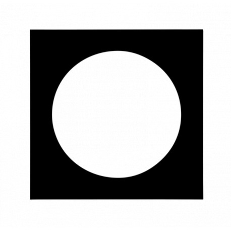 Focus passerpartout 40x40/Round 30cm, black