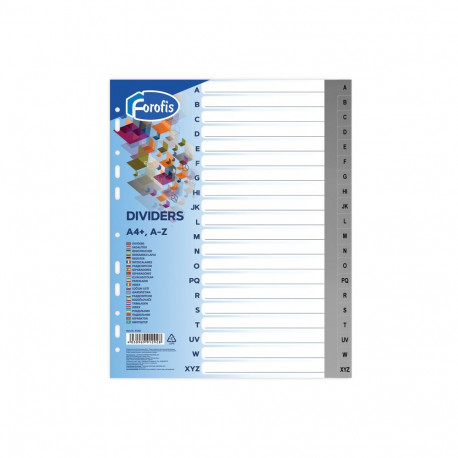 Registri vahelehed A4 Maxi A-Z hall plast