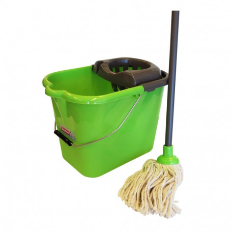 String mop set with bucket 15L SAUBER (mop + handle + bucket)