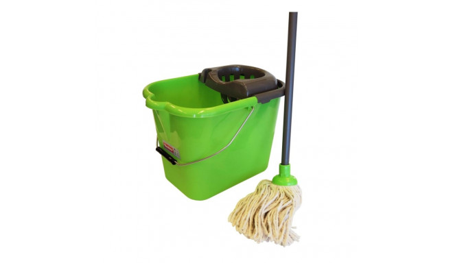String mop set with bucket 15L SAUBER (mop + handle + bucket)