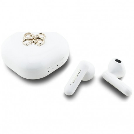 Guess Wireless earphones TWS Guess 4G Metal Logo white