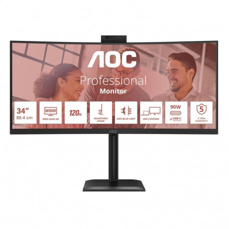 AOC CU34E4CW Curved 34" 3440x1440/21:9/350cd/m2/4ms HDMI, DisplayPort, USB, Audio out |