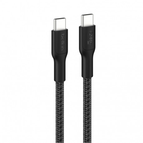 Belkin USB-C TO USB-C 240W 2.0, BRAIDED PCR, 1M Black