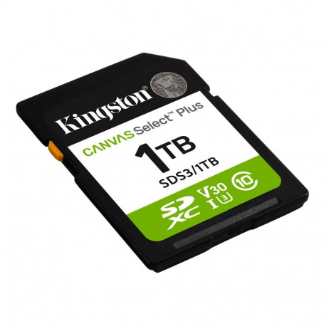 Kingston Canvas Select Plus | 1000 GB | SD | Flash memory class Class 10, UHS-I, U1/U3, Video Class 