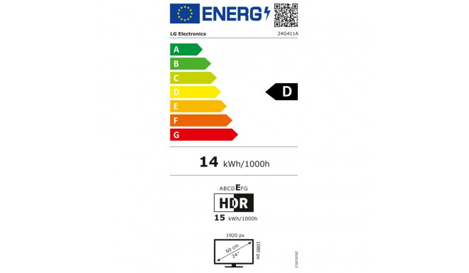 LG | 24G411A-B | 24 " | IPS | FHD | 16:9 | 120 Hz | 5 ms | 1920 x 1080 pixels | 250 cd/m | Black