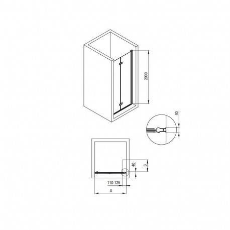 KERRIA PLUS SHOW DOOR. WHT/TRANSP NERO80