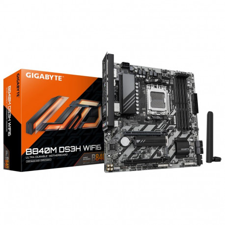Gigabyte B840M DS3H WIFI6 (rev. 1.1) AMD protsessoripere AM5 protsessoripesa DDR5 toetatud kõvaketta
