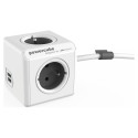 PowerCube Extended USB pikenduskaabel 1,5 m hall (2402GY/FREUPC)