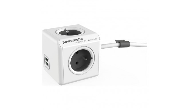 PowerCube Extended USB pikenduskaabel 1,5 m hall (2402GY/FREUPC)