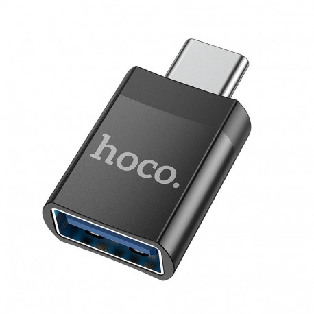Adapter OTG USB C to USB A Hoco UA17 black