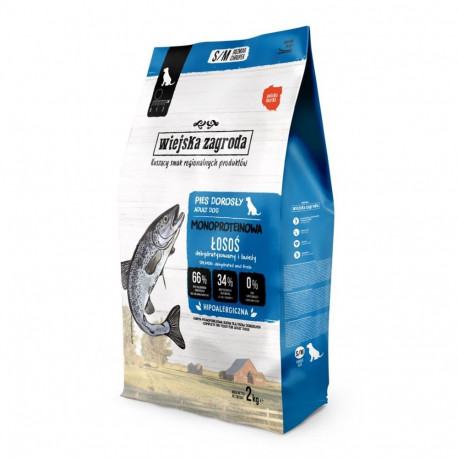 WIEJSKA ZAGRODA Monoprotein Salmon S/M - dry dog food - 2kg