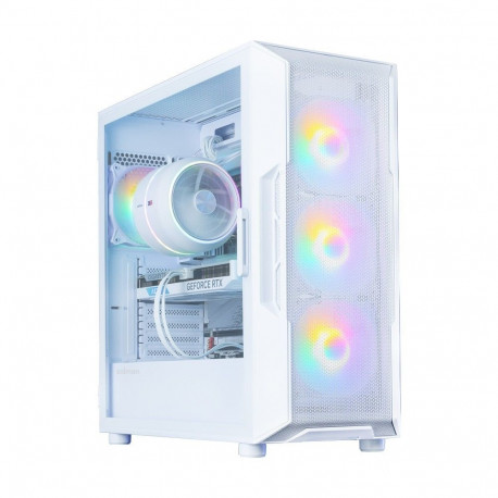 Arvutikorpus I3 NEO V2 Mid Tower 4x RGB ventilaatorit valge