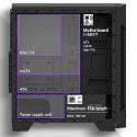 PC case S3 ATX Mid Tower PC Case 120mm fan