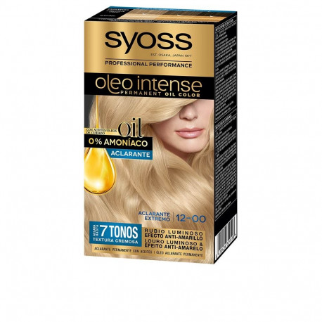 SYOSS OLEO INTENSE tinte sin amoniaco #12.0-aclarante extremo 5 pz
