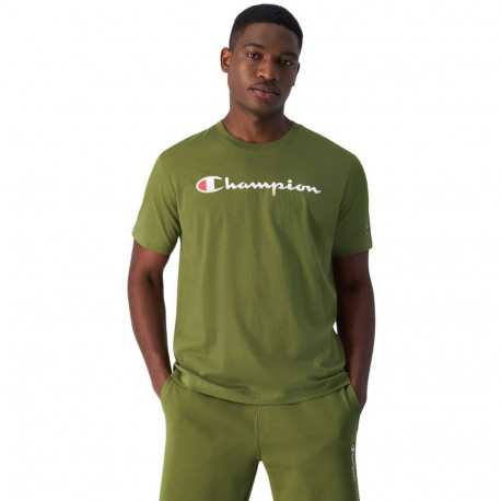 Champion meeste t-särk SS Tee 220256 GS573 M, oliiviroheline