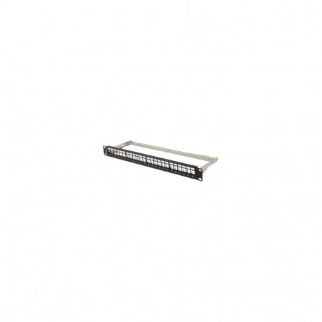 LANBERG tühi patch-paneel 24 port 1U 19inch FTP keystone-moodulitele, must