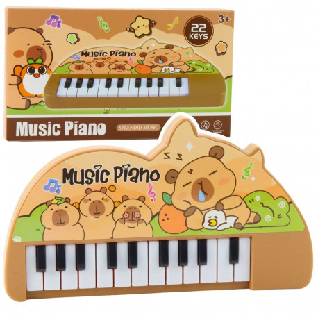 Pianinko Muzyczne Dla Dzieci Kapibara mini klaviatuur 22 klahvi