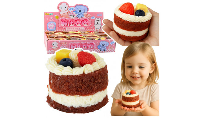 Gniotek Ciasto Z Owocami Tort Dekoracyjne Elastyczne Ozdoba 6 x 7 cm