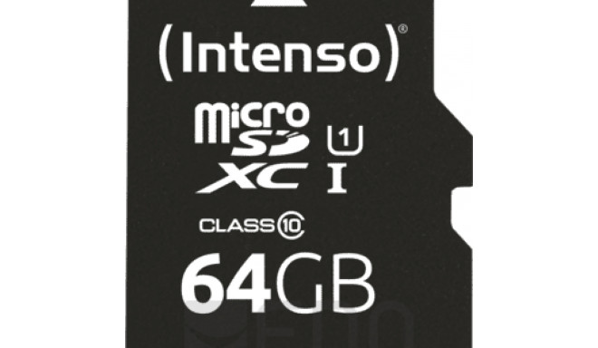 Intenso microSD-Card Class10 UHS-I 64GB Speicherkarte