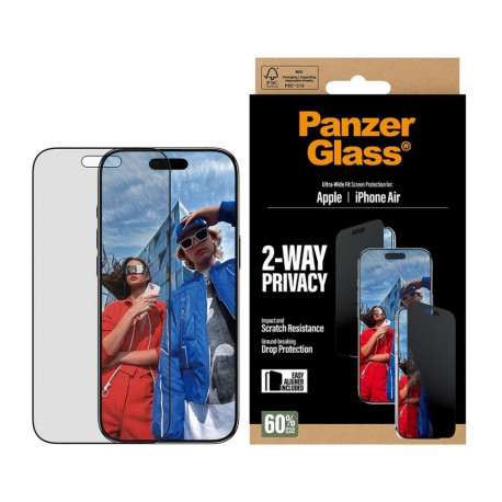 PanzerGlass Screen protector | Apple | iPhone Air | Glass | Transparent | Ultra-Wide Fit w. EasyAlig