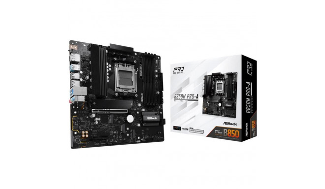 Asrock Mainboard||AMD B850|SAM5|Micro-ATX|Memory DDR5|Memory slots 4|1xPCI-Express 4.0 4x|1xPCI-Expr